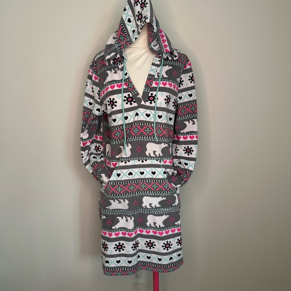 Cozy Hooded Polar Bear  nightgown